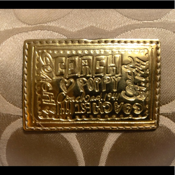 Coach Poppy Signature Sateen & Leather Hobo Bag. - Picture 6 of 8